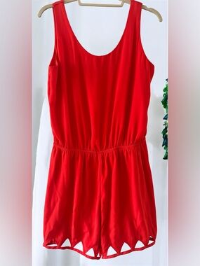 🆕 [Ya Los Angeles] Coral Cotton Blend Lined Romper Sz: M